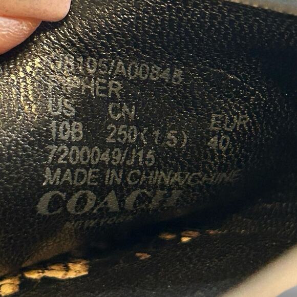 Coach Black and Gray Snake Print Sandals - Picture 8 of 10